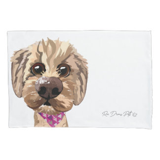 Housse D'oreillers Pillowcase Goldendoodle "Juno" personnalisable