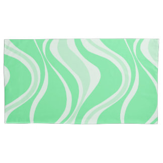 Housse D'oreillers Pillowcase Green Waves