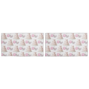 Housse D'oreillers Pillowcase mariage Cake