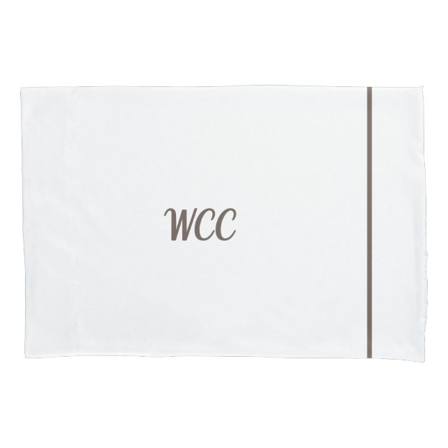 Housse D'oreillers Pillowcase monogramme (devant)