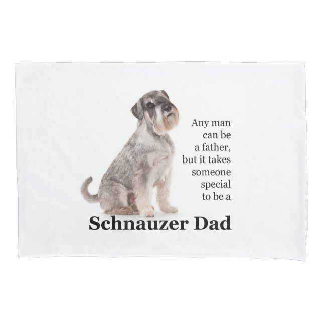 Housse D'oreillers Pillowcase Schnauzer Dad (devant)