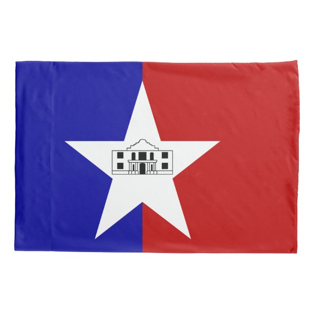 Housse D'oreillers Pillowcase simple avec drapeau de San Antonio (Dos)