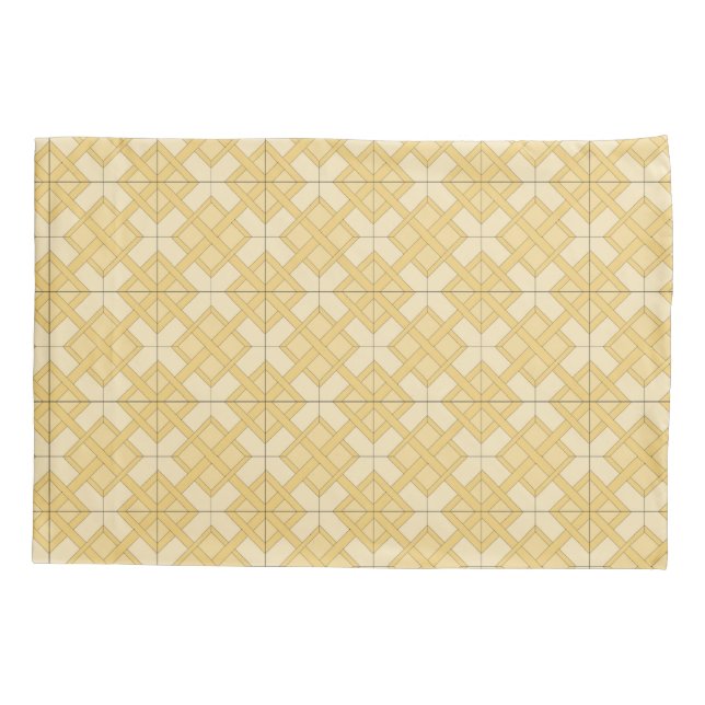 Housse D'oreillers Pillowcase - treillis tissé en trois tons (Dos-gauche)