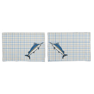 Housse D'oreillers Pillowcases - Blue Marlin sur Plaid