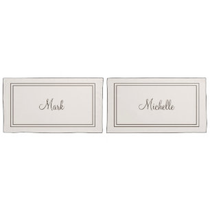 Housse D'oreillers Pillowcases monogrammes