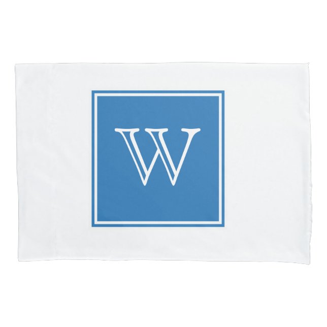 Housse D'oreillers Pilote Monogramme Carré bleu (devant)