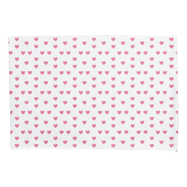 Housse D'oreillers Pink Hearts Ornamental Minimalist Modern Pattern. (devant)