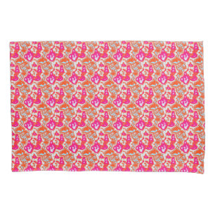Housse D'oreillers Pink Orange Mix Abstrait Marbre moderne Motif