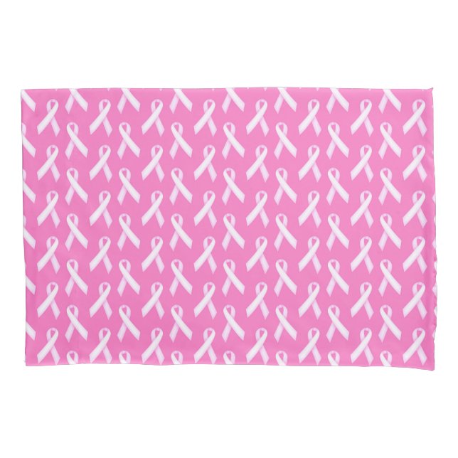 Housse D'oreillers Pink Ribbon Pattern – Breast Cancer Awareness (devant)