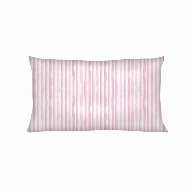 Housse D'oreillers Pink Watercolor Stripes (Créateur téléchargé)