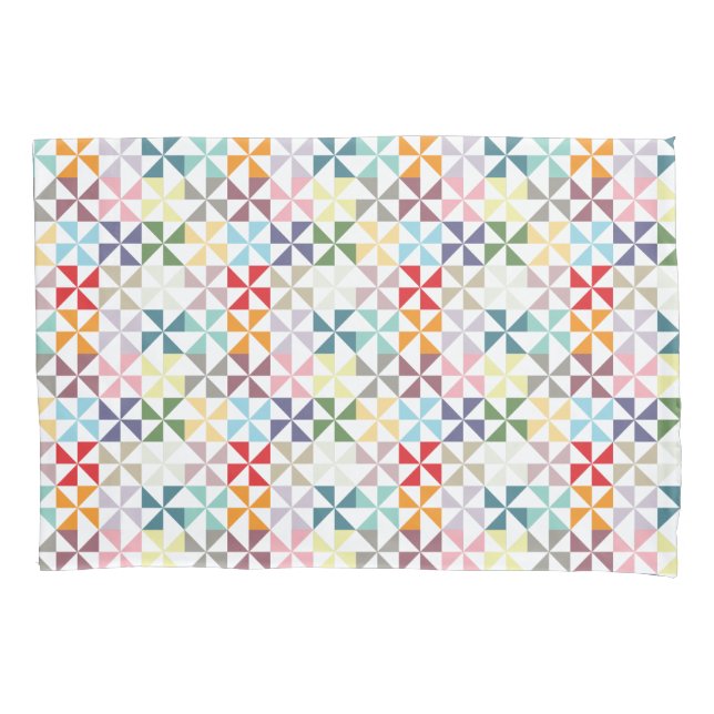 Housse D'oreillers Pinwheel coloré (devant-gauche)