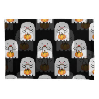 Housse D'oreillers Pixel art fantôme : Halloween motif