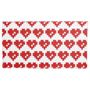 Housse D'oreillers Pixel Coeur 8 bits Amour