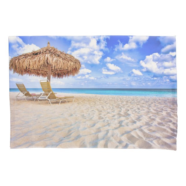Housse D'oreillers Plages tropicales | Plage de sable d'Aruba (devant)