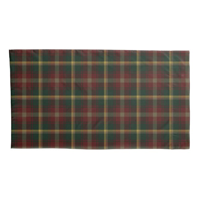 Housse D'oreillers Plaid de tartan de feuille d'érable. Tartan de (Dos-Droit)