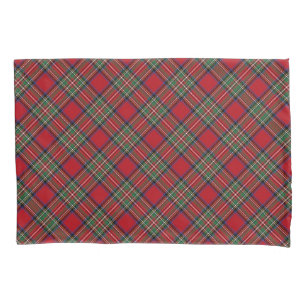 Housse D'oreillers Plaid Rustic Clan Stewart Red et Green Tartan