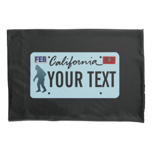 Housse D'oreillers Plaque de licence California Sasquatch
