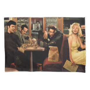 Housse D'oreillers Plat bleu 2