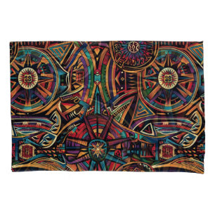 Housse D'oreillers Plush Turquoise "Chronique des Anciens" Cushion Pi