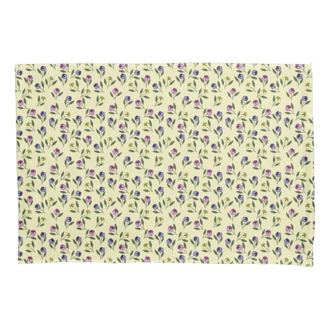 Housse D'oreillers Plutôt rose et violet et jaune (devant)
