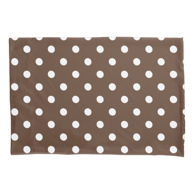 Housse D'oreillers Point Polka Brown (devant-gauche)