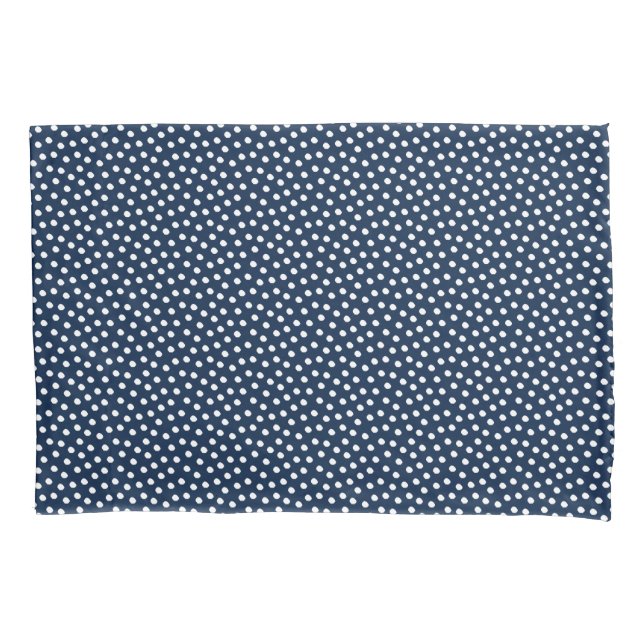 Housse D'oreillers Points d'aquarelle bleu nuit polaire Coque Coussin (devant)