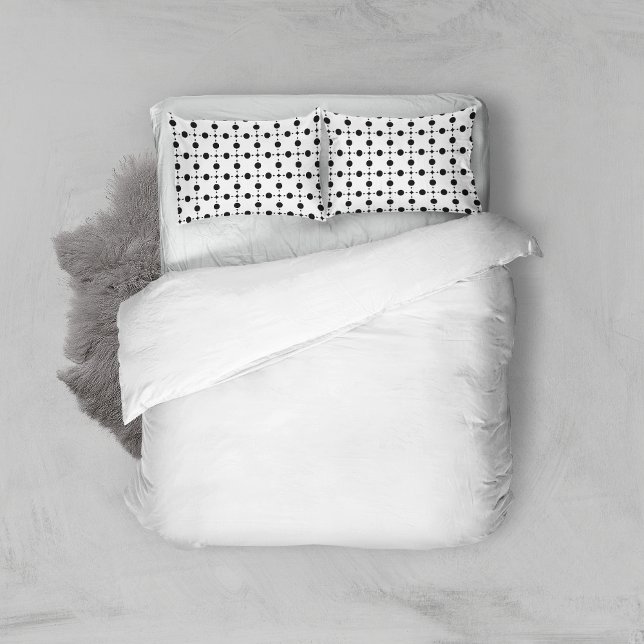 Housse D'oreillers Points noirs, Motif à pois, Pois, Pointillé (Créateur téléchargé)