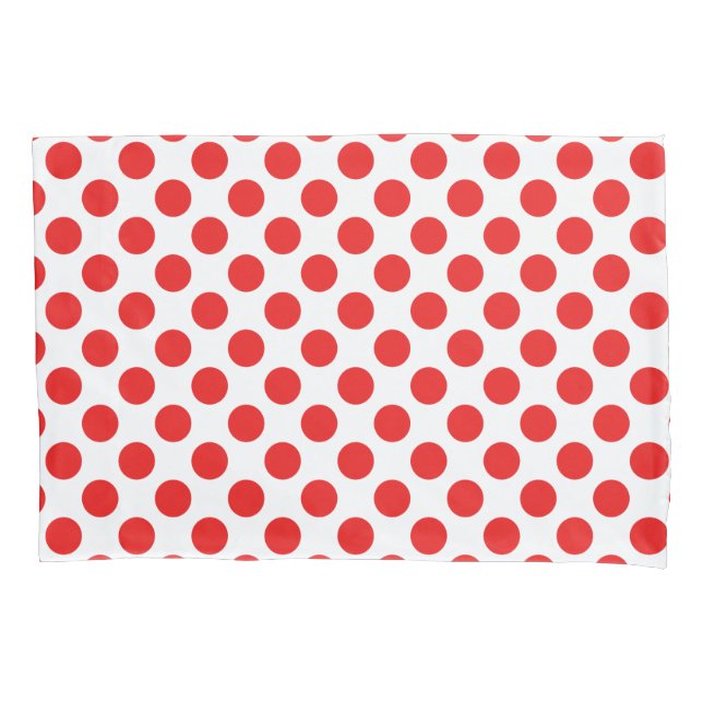 Housse D'oreillers Points polka rouge (devant)