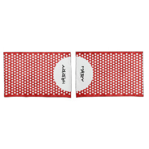 Housse D'oreillers Pois blanc + votre backgr. Et idées
