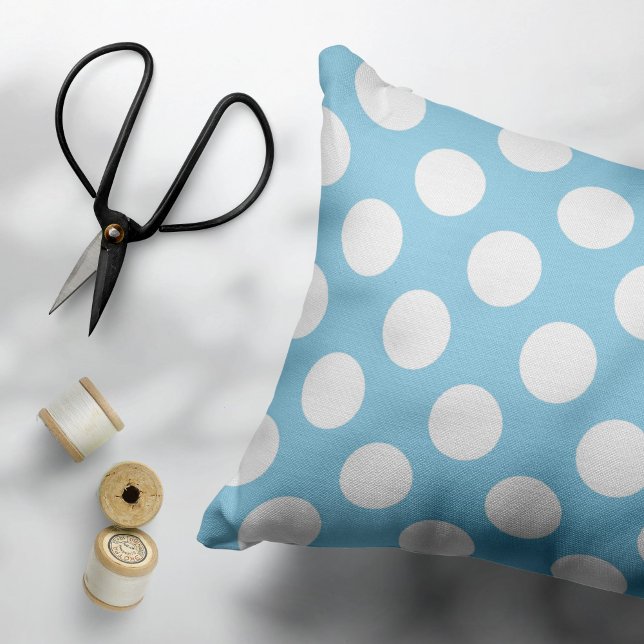 Housse D'oreillers Pois Bleus, Motif Pointe Polka, Points, Pointe (Créateur téléchargé)