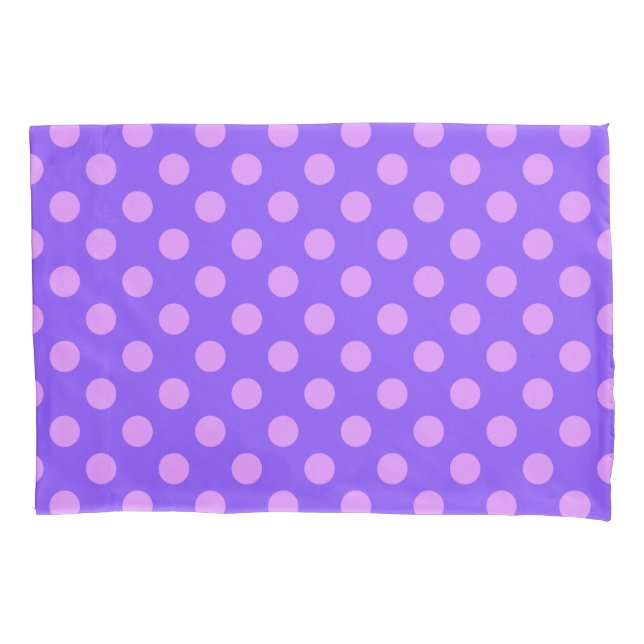 Housse D'oreillers Pois Lilac sur periwinkle (devant)