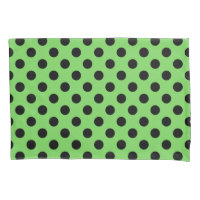 Pois noirs sur vert citron