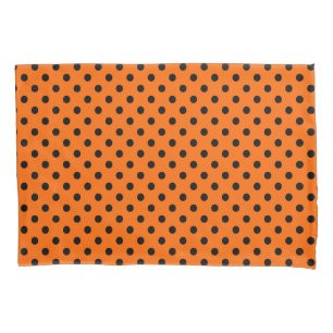 Housse D'oreillers Pois orange et noir