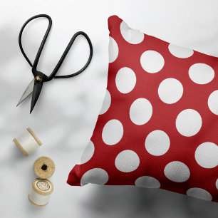 Housse D'oreillers Pois rouges, Motif à points polka, points, pointil