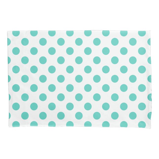 Housse D'oreillers Pois turquoise (devant)