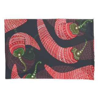Housse D'oreillers Poivrons rouges : motif vintage sans soudure