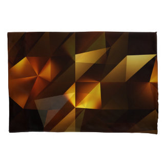 Housse D'oreillers Polygone or : rendu Abstrait 3D