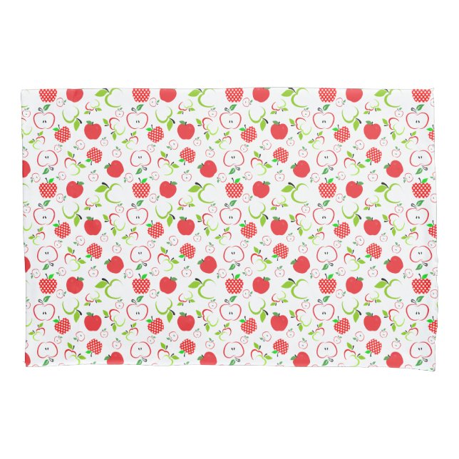Housse D'oreillers Pommes rouges et vertes (devant)