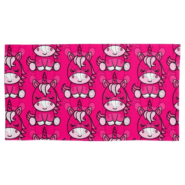 Housse D'oreillers Pony de licorne rose (devant-gauche)