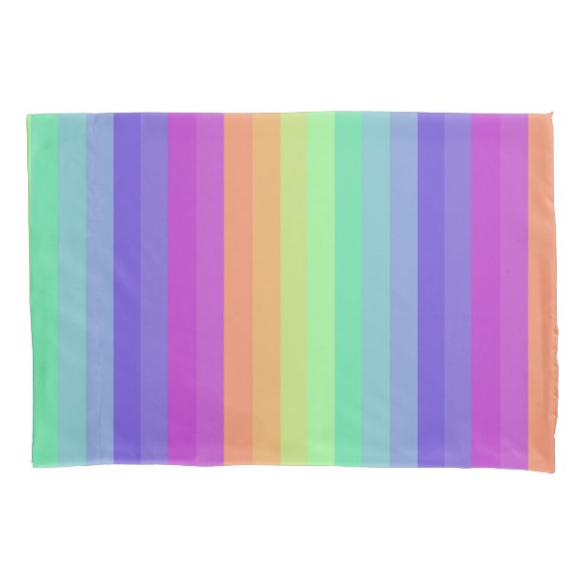 Housse D'oreillers Porte-oreiller Pastel Arc-En-Ciel Clair (devant)