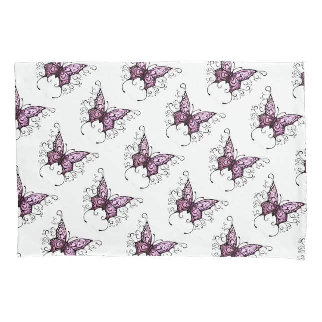 Housse D'oreillers Porte-oreiller simple taille standard/Papillon (devant)