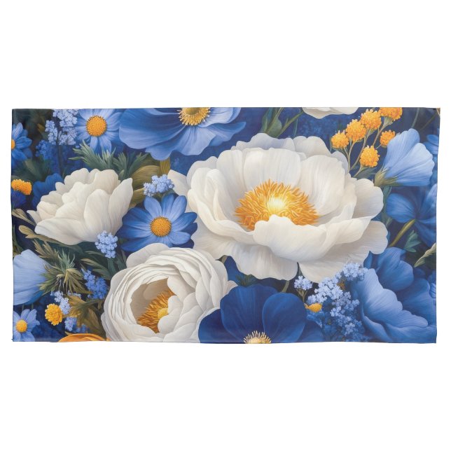 Housse D'oreillers Portes-oreillers Floral King Pair (devant-gauche)