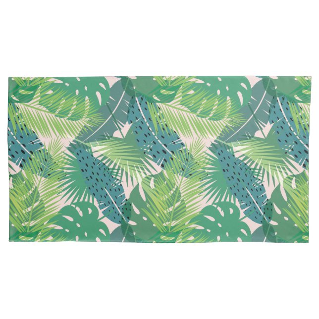 Housse D'oreillers Portes-oreillers Motif Palm Leaf (devant)