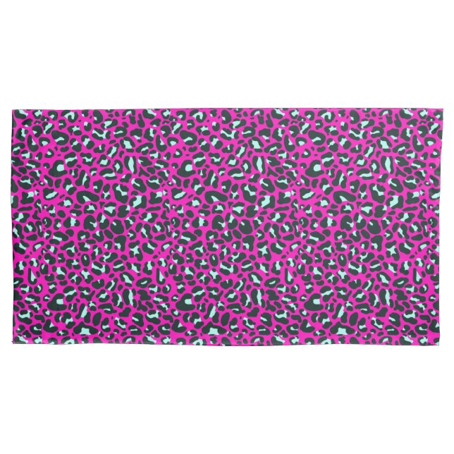 Housse D'oreillers Poster de animal de Cheetah Leopard rose moderne (devant)
