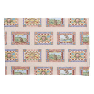 Housse D'oreillers Poster de animal rose et ironique Polaroï d   Blu