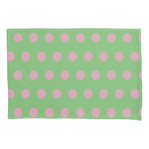 Housse D'oreillers Pot d'oreiller réversible Pointe Polka (Vert Sage)