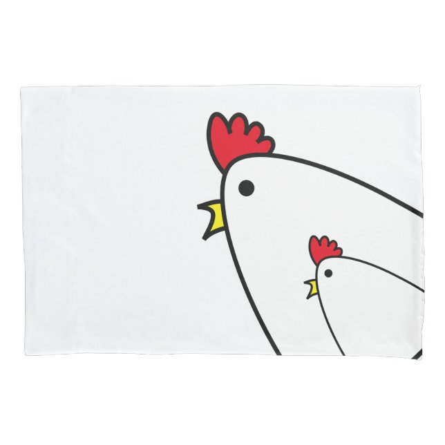 Housse D'oreillers Poulets (devant)
