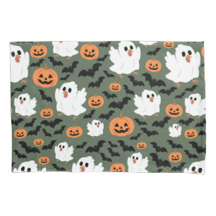 Housse D'oreillers Poulets fantômes éffrayants avec Citrouilles et ch