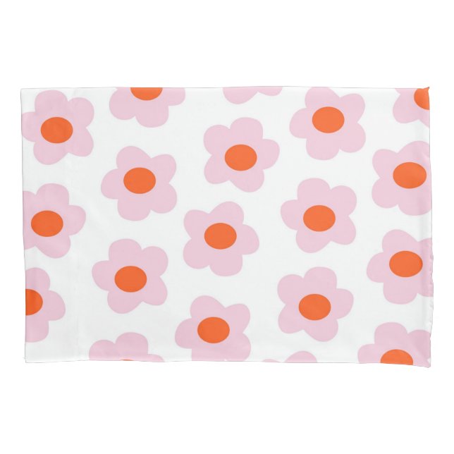 Housse D'oreillers Preppy rose rouge hippie Motif (devant)
