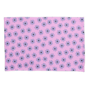 Housse D'oreillers Preppy violet bleu Hippie Motif